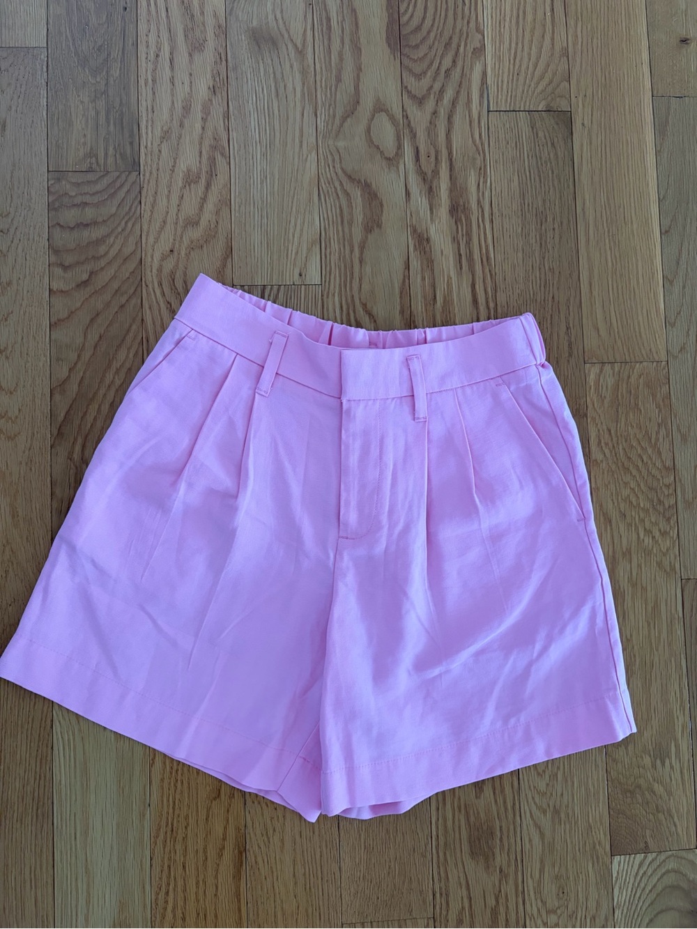 a new day Pastel Pink High-Waist Pleated Shorts